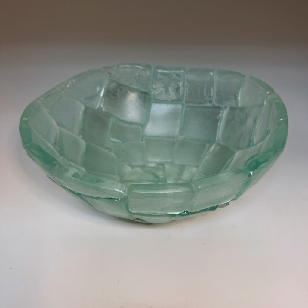 "FUSED GLASS BOWL" Fused Glass Art Bowl