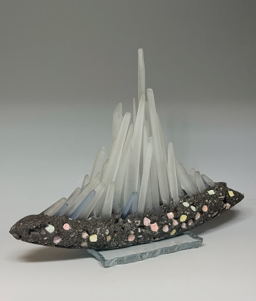 "HEAVENLY HEAVEN" FUSED GALSS ART SCULPTURE