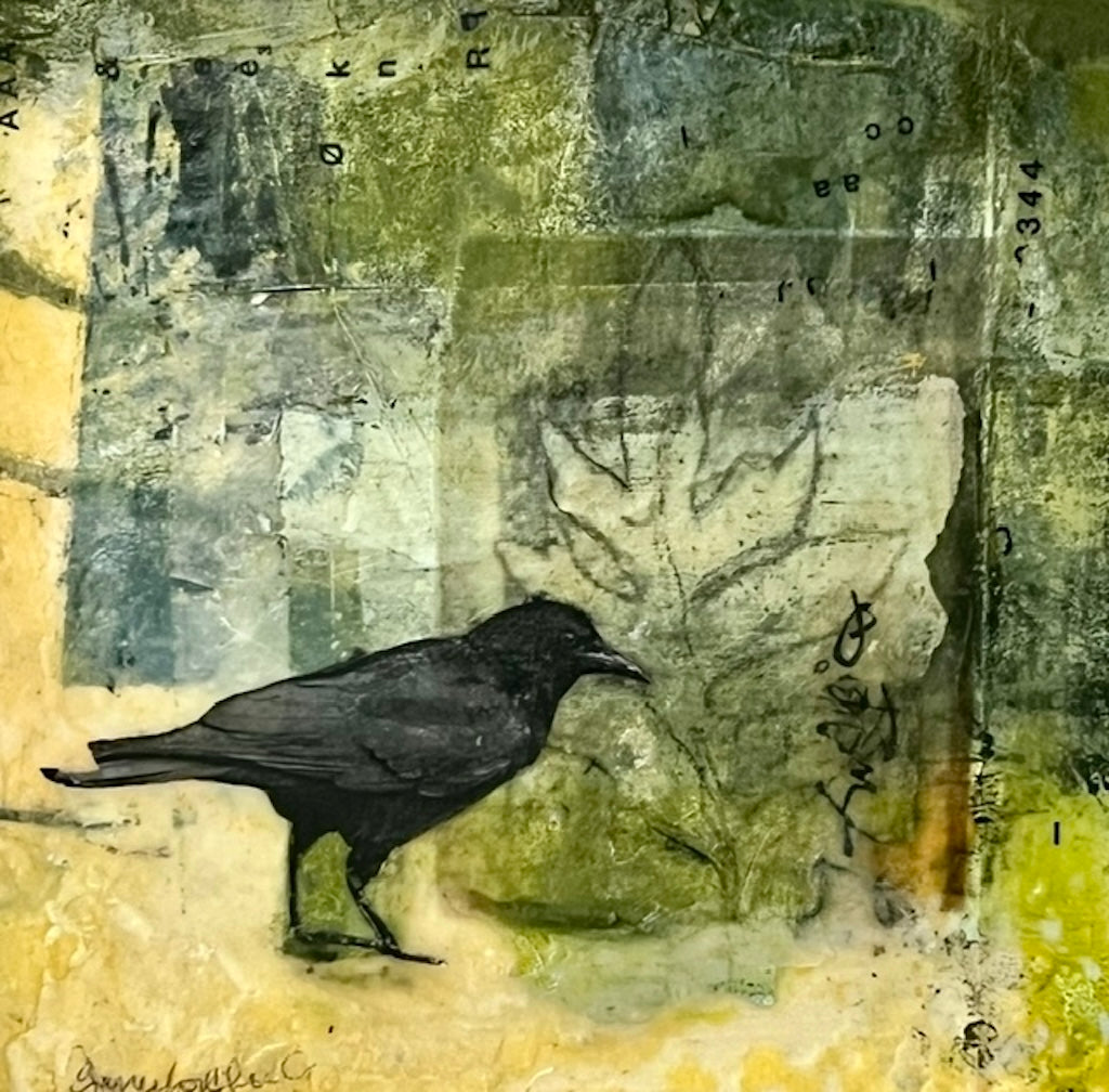 "FOREST BATHING" ORIGINAL ENCAUSTIC PAINTING/FRAMED