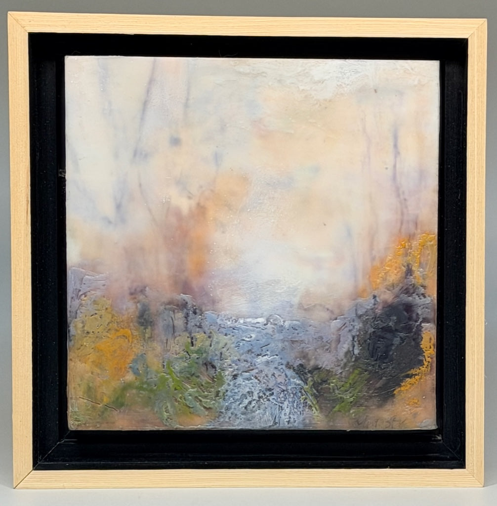 "FOREST WHISPERS" ORIGINAL ENCAUSTIC/FRAMED