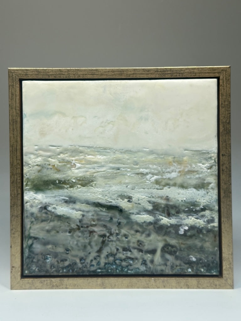 "MYSTICAL WATERS" ORIGINAL ENCAUSTIC/FRAMED