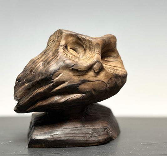 "GENEVIEVE" HAND CARVED WOOD SCULPTURE