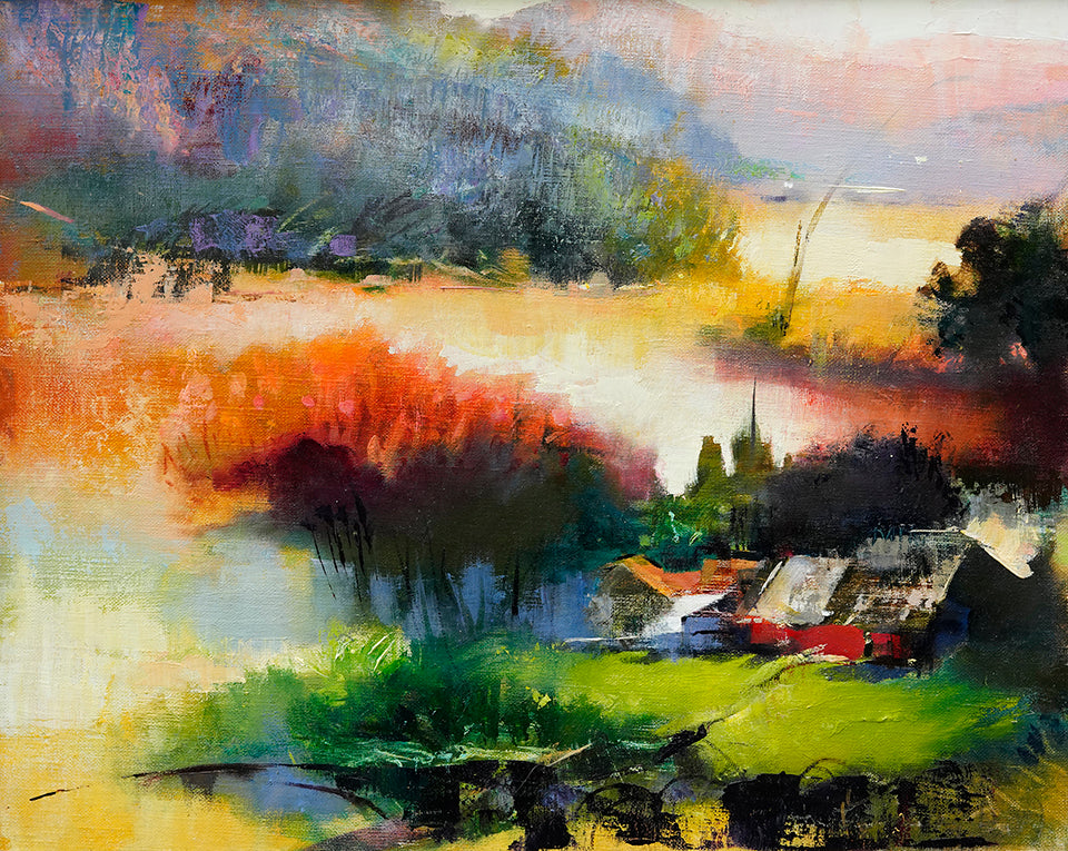 "GOLDEN HOUR" ORIGINAL OIL ON LINEN/FRAMED