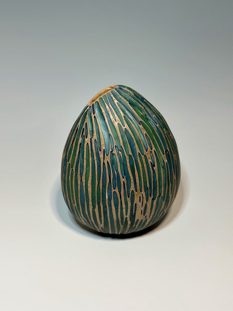 "SOFT BREEZE" Mixed Media Wood Sculpture