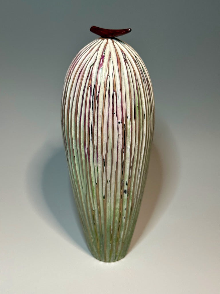"VIOLACEOUS" Mixed Media Wood Sculpture
