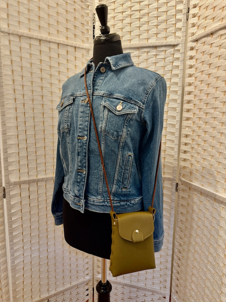 LODEN LEATHER PHONE BAG WITH FLAP - II356
