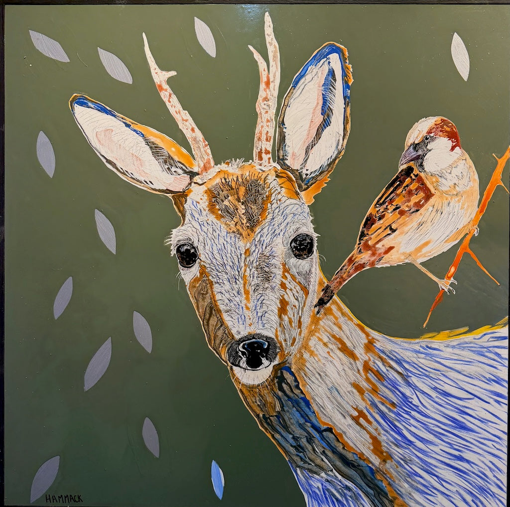 "VIRTUE OF INNOCENCE" ORIGINAL MIXED MEDIA ON BOARD