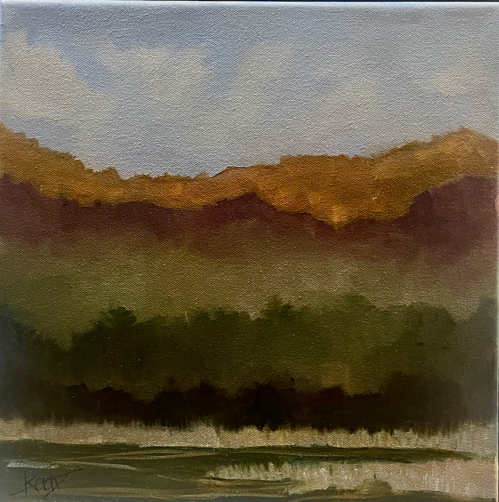 "FISHING POINT" ORIGINAL OIL PAINTING ON CANVAS/FRAMED