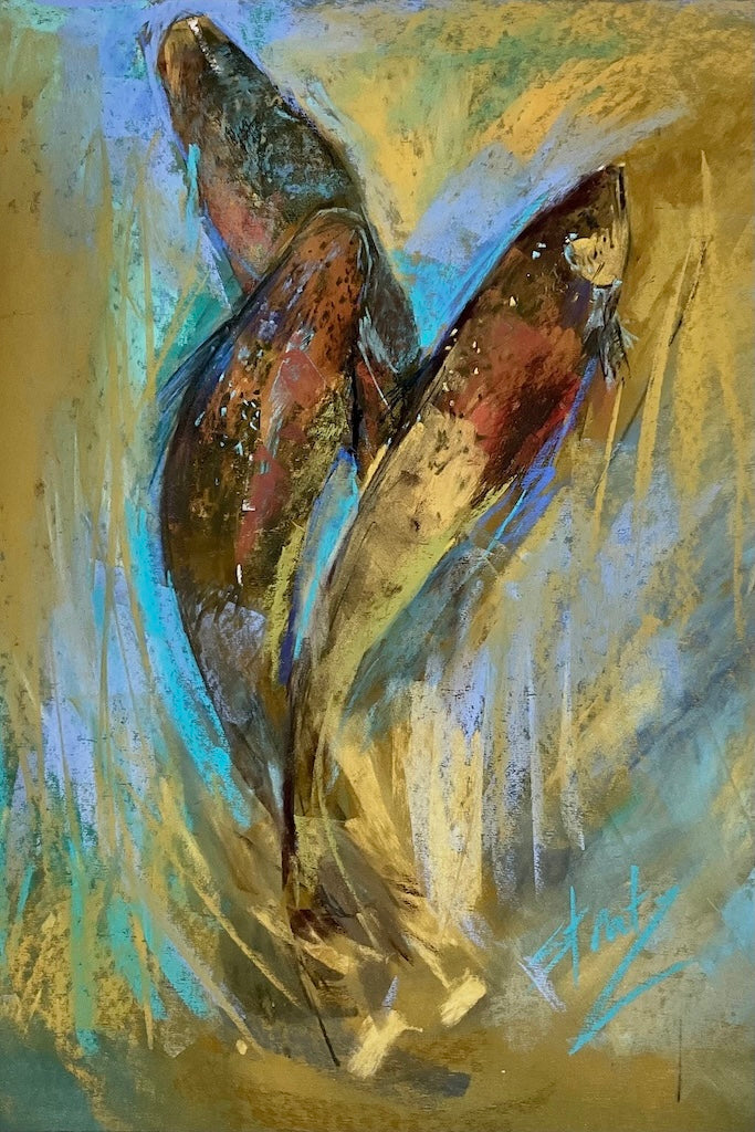"RIVER DANCE" ORIGINAL PASTEL/FRAMED
