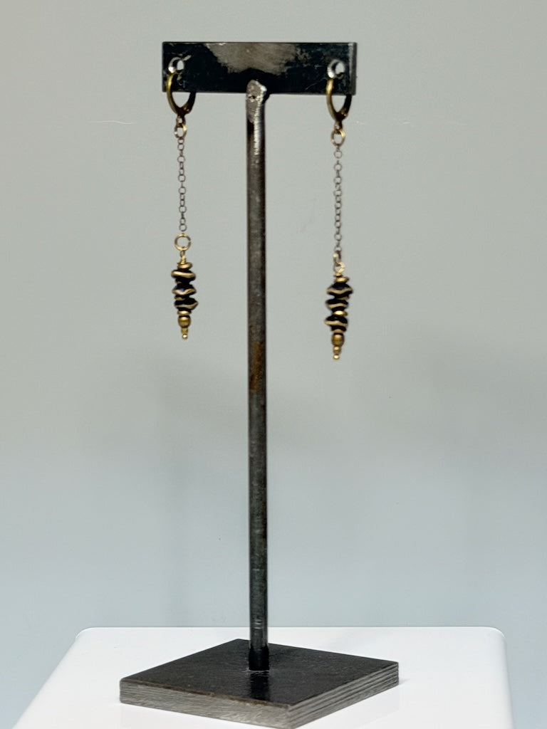 DELICATE BRASS DROP EARRINGS LCE3008