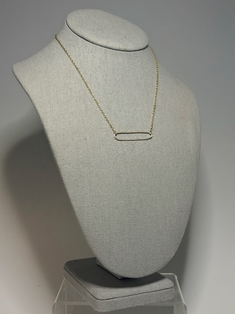 GOLD-FILLED STERLING SILVER AND STERLING SILVER BAR NECKLACE LCN3035