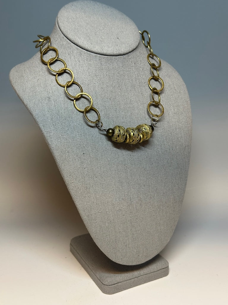 FAIR TRADE AFRICAN BRASS NECKLACE LCN720