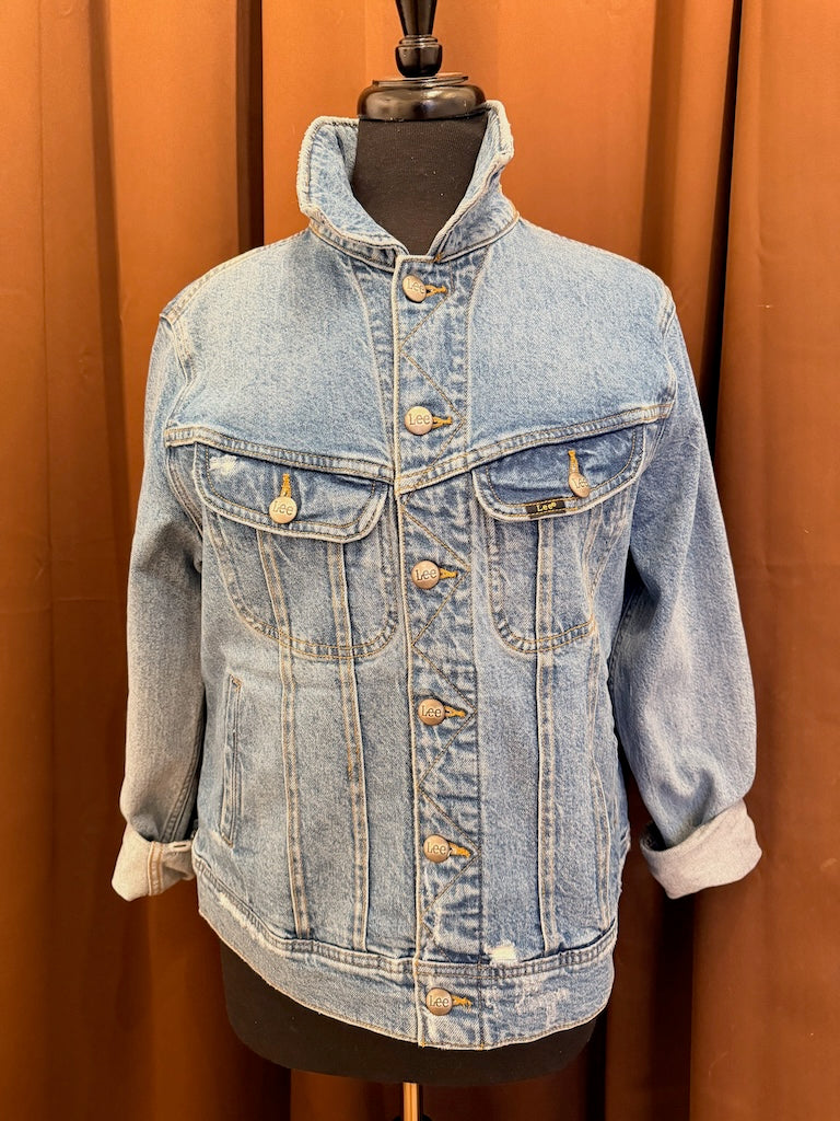 "DIVINCI PORTRAIT OF GINERVA 1475" HAND PAINTED DENIM JACKET LM52