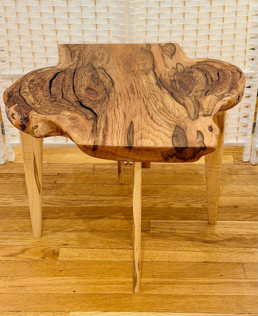 RED OAK BURL TABLE