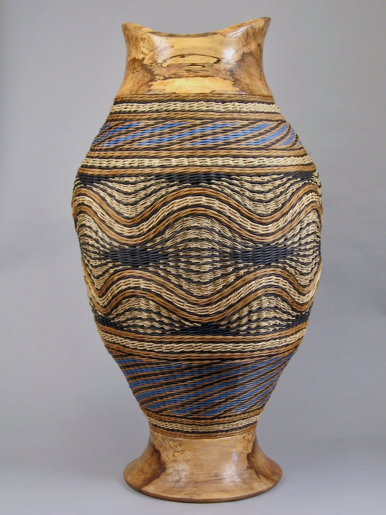LARGE RIVERS POPLAR TOP AND BASE MIXED MEDIA BASKETRY