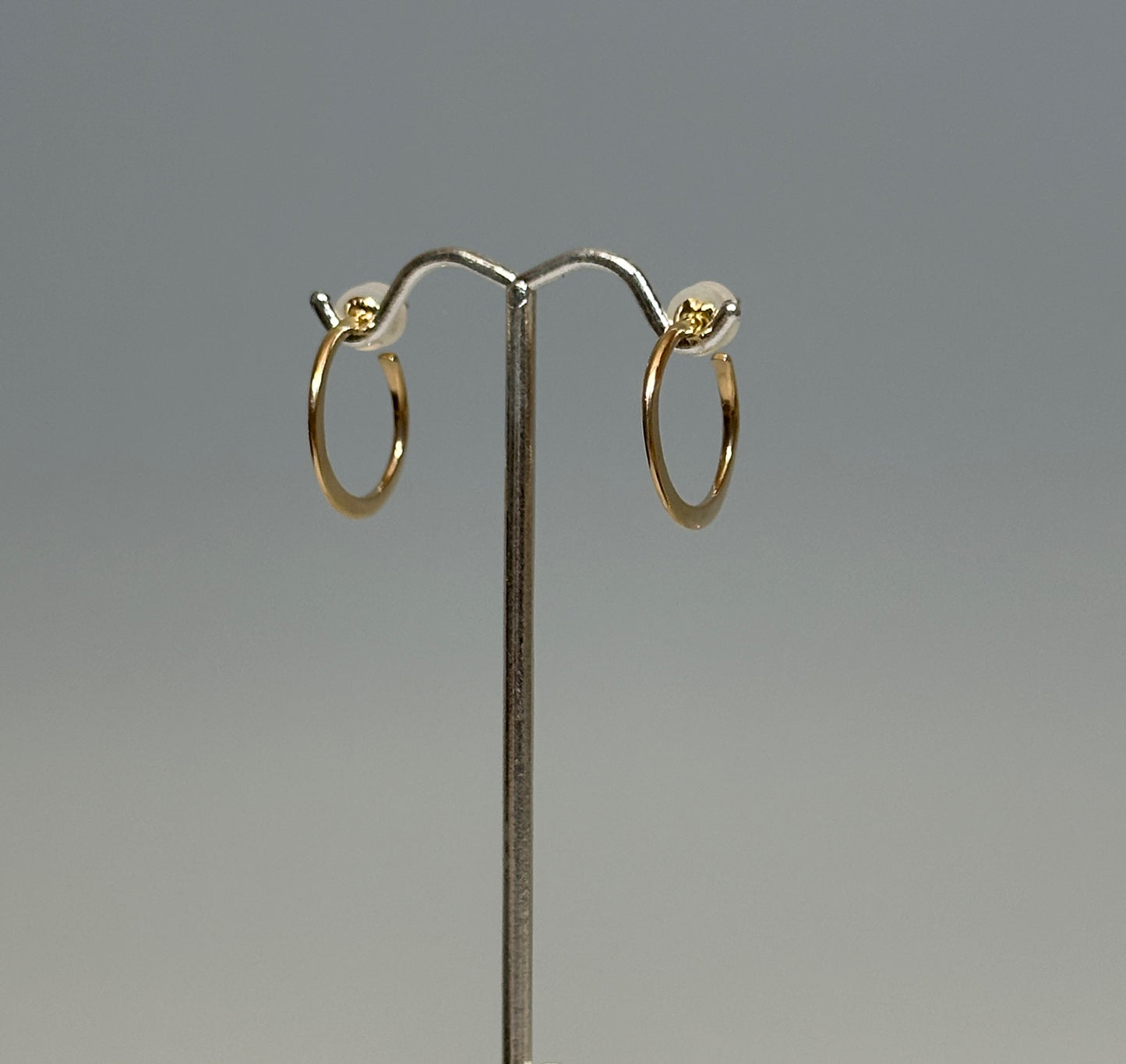 14K SMALL FORGED HOOP EARRINGS MB180