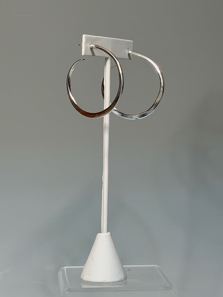 EXTRA LARGE STERLING SILVER HOOP EARRINGS MB213E