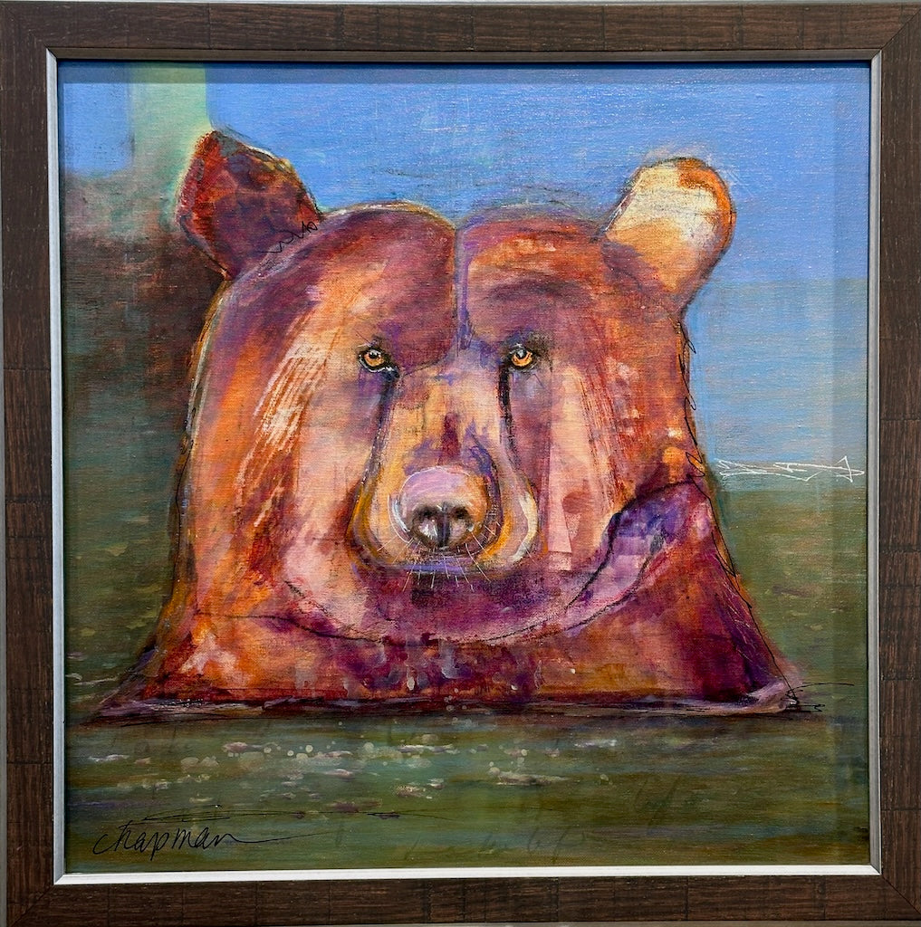 "LAKE LIFE" ORIGINAL ACRYLIC ON CANVAS/FRAMED