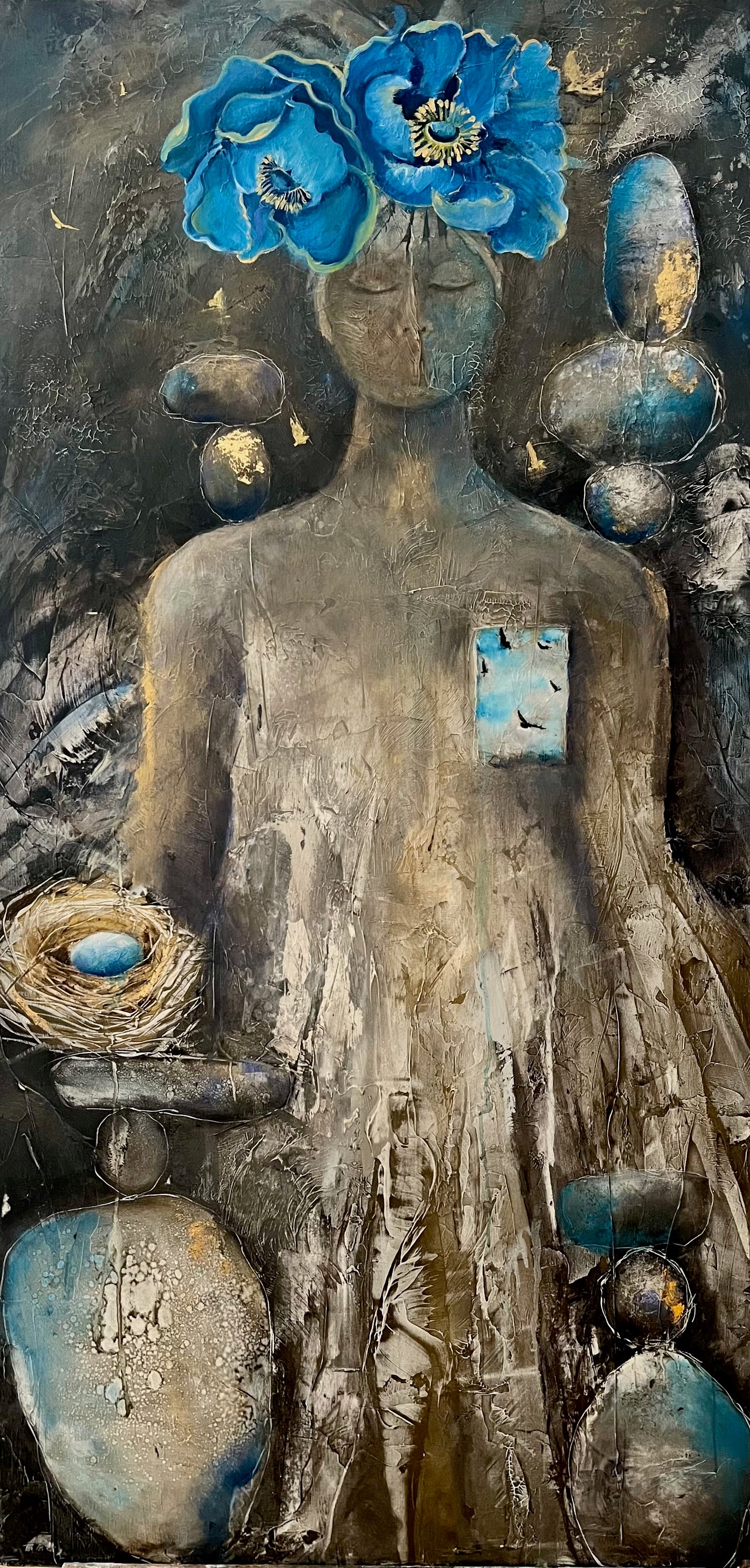 "FINDING BALANCE" ORIGINAL OIL ON CANVAS