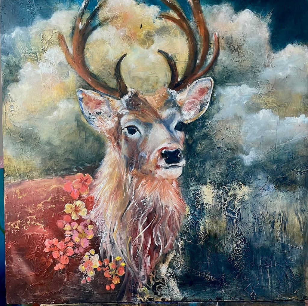 "GUARDIAN OF THE GROVE" ORIGINAL OIL ON CANVAS