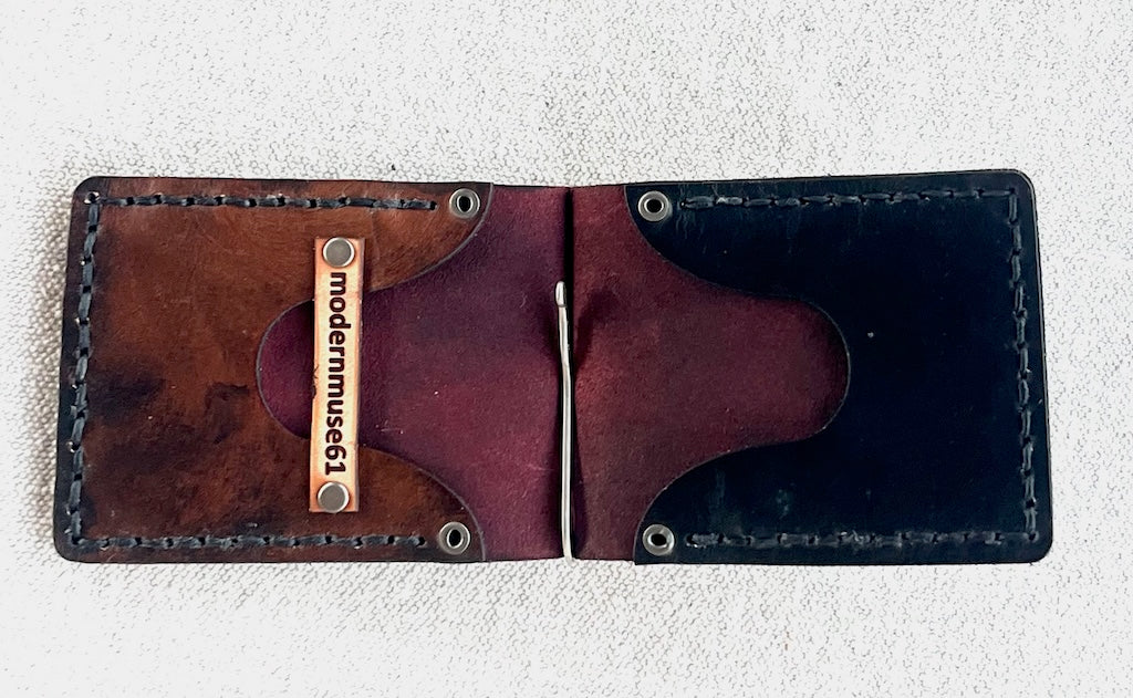 MULTI-COLOR LEATHER MONEY CLIP WALLET MMCW2