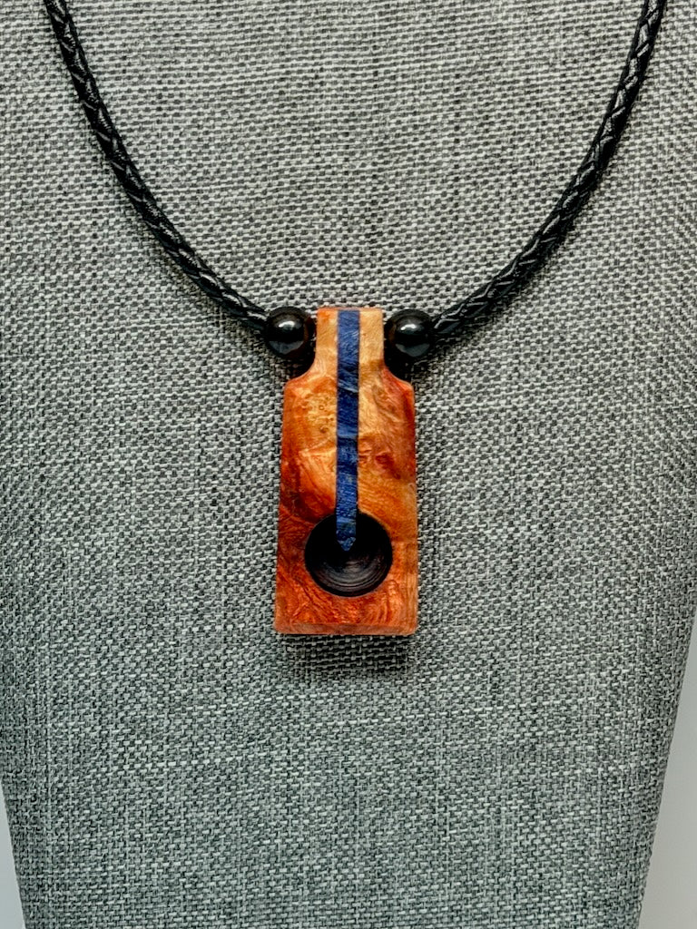 NEXUS MIXED MEDIA AND WOOD NECKLACE WITH STAINLESS STEEL CLOSURE - NL418
