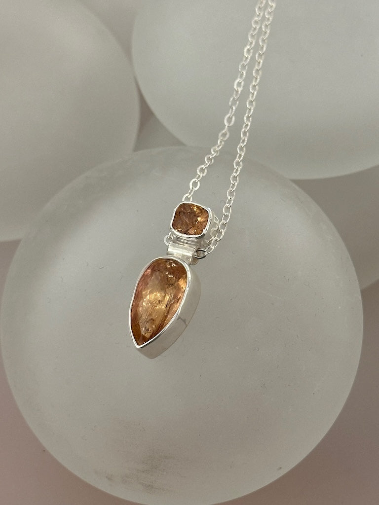 Imperial Topaz sterling 2024 silver Necklace