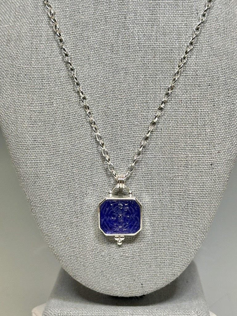 CARVED TANZANITE NECKLACE - NM643N