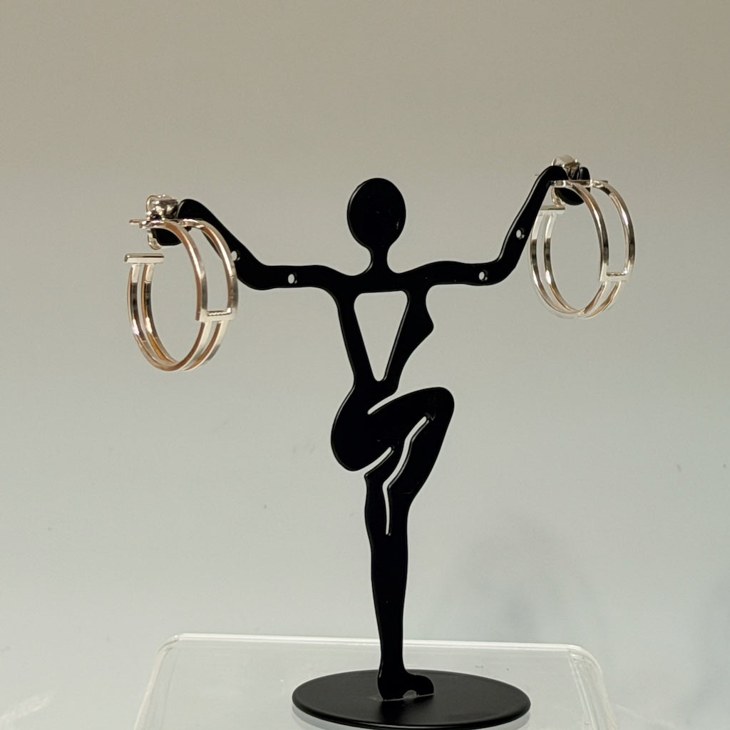 STERLING SILVER HOOP EARRINGS NM701E