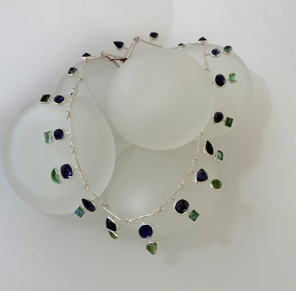 IOLITE AND GREEN TOURMALINE NECKLACE NM711N