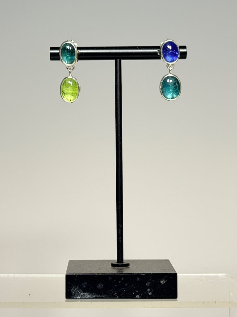 BLUE AND GREEN KYANITE EARRINGS NM731E