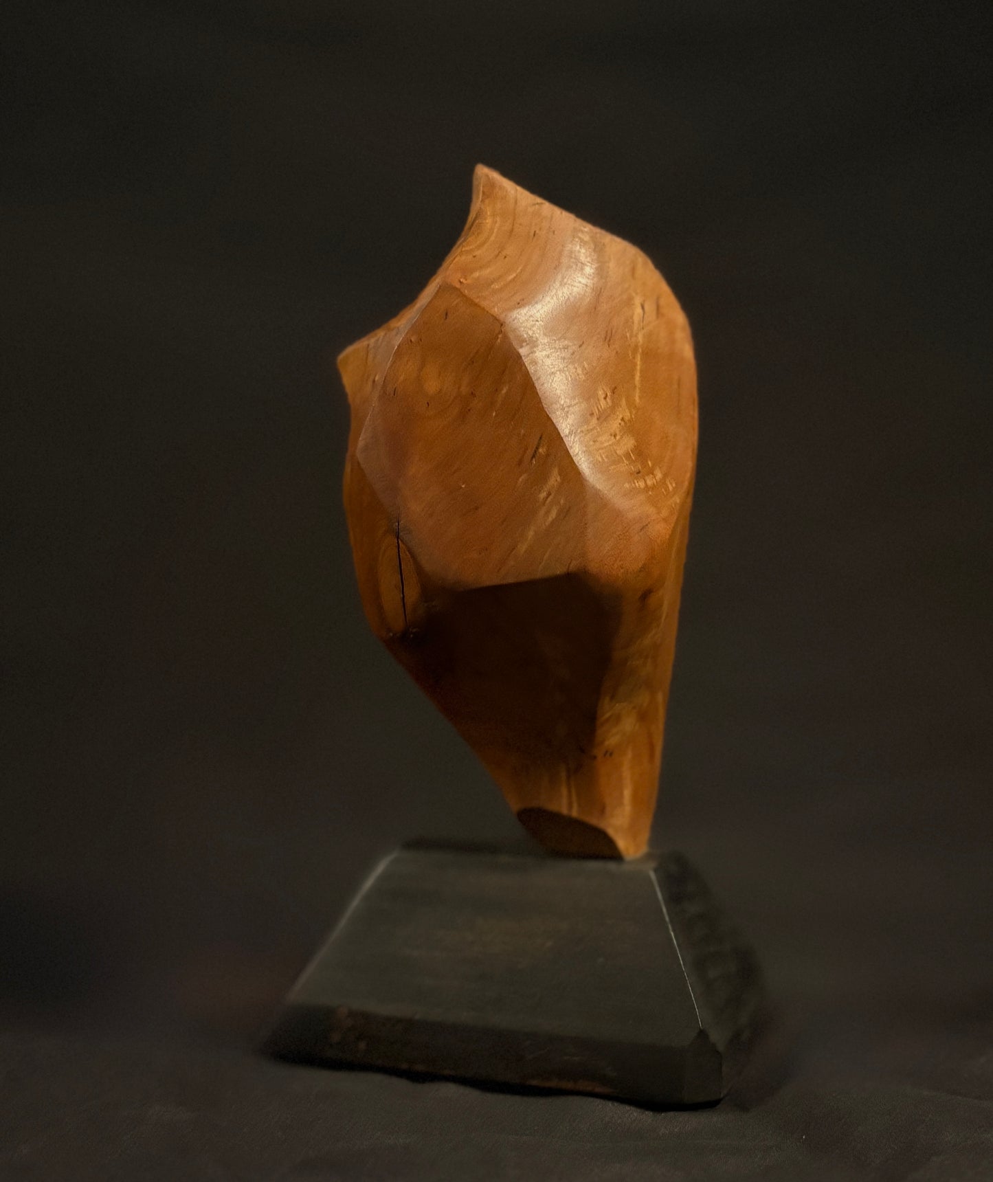 "OLIVE" WILD CHERRY & WAX WOOD SCULPTURE