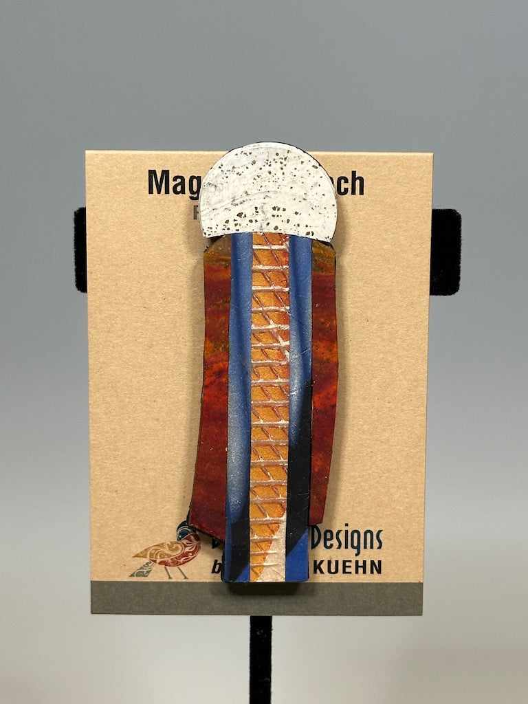 GEISHA GIRL INSPIRED POLYMER CLAY MAGNETIC BROOCH PCB695