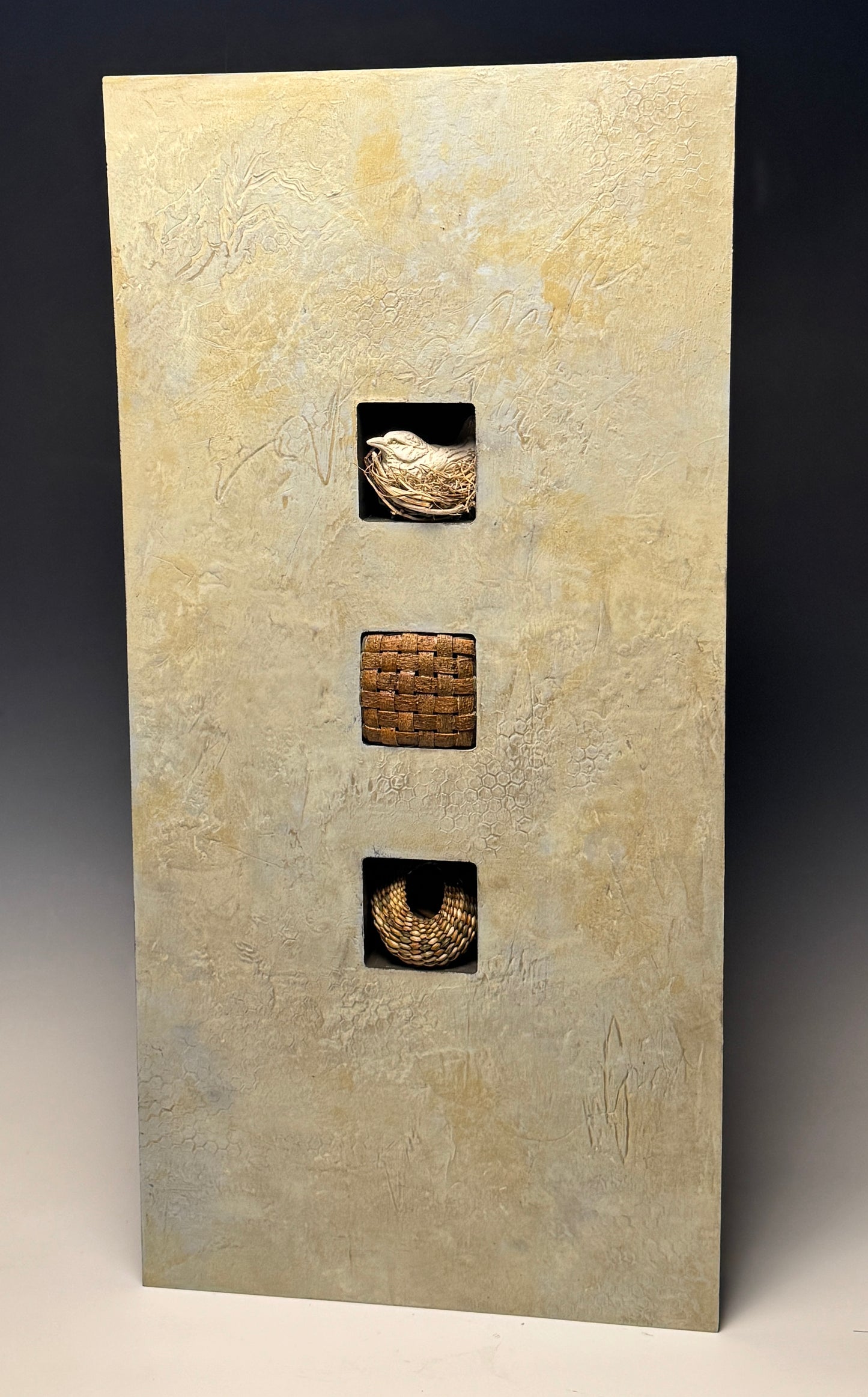 "RELIQUARY 019" MIXED MEDIA WALL HANGING