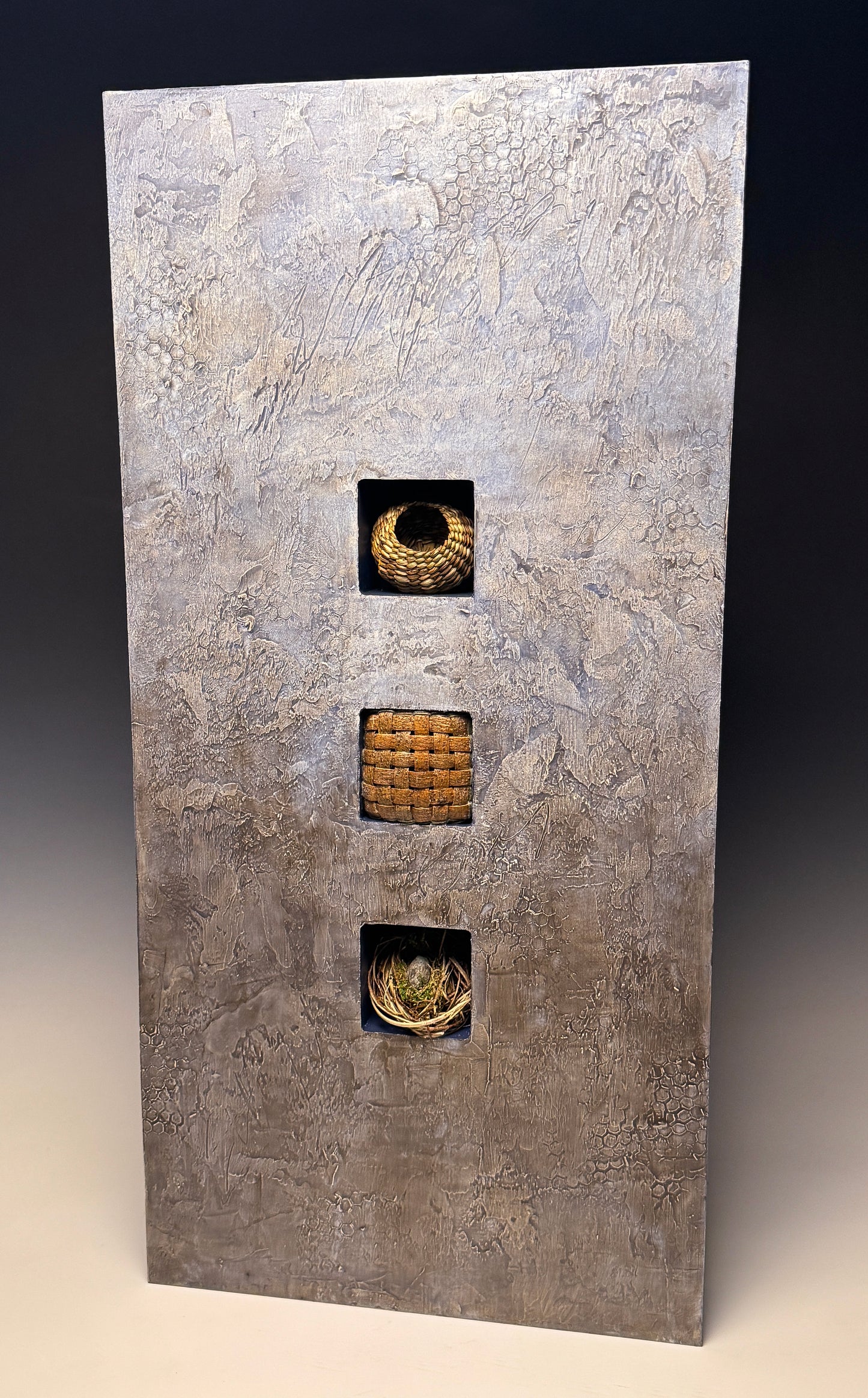 "RELIQUARY 020" MIXED MEDIA WALL HANGING