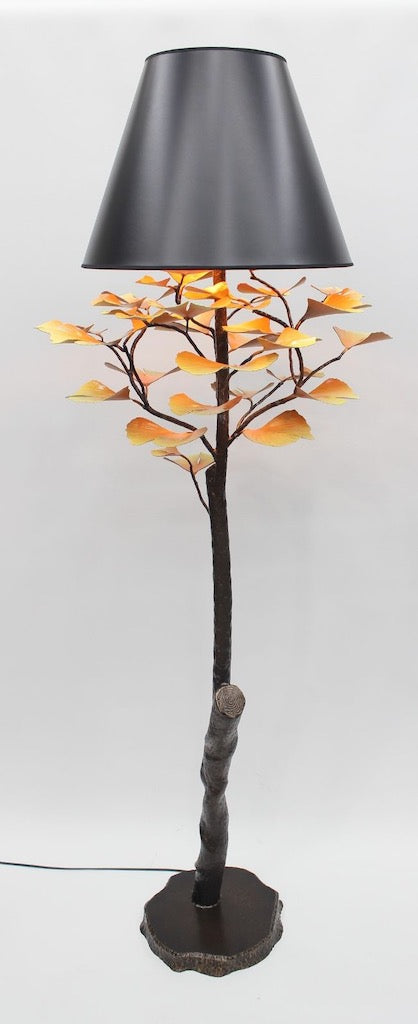 TALL YELLOW GINGKO FLOOR LAMP