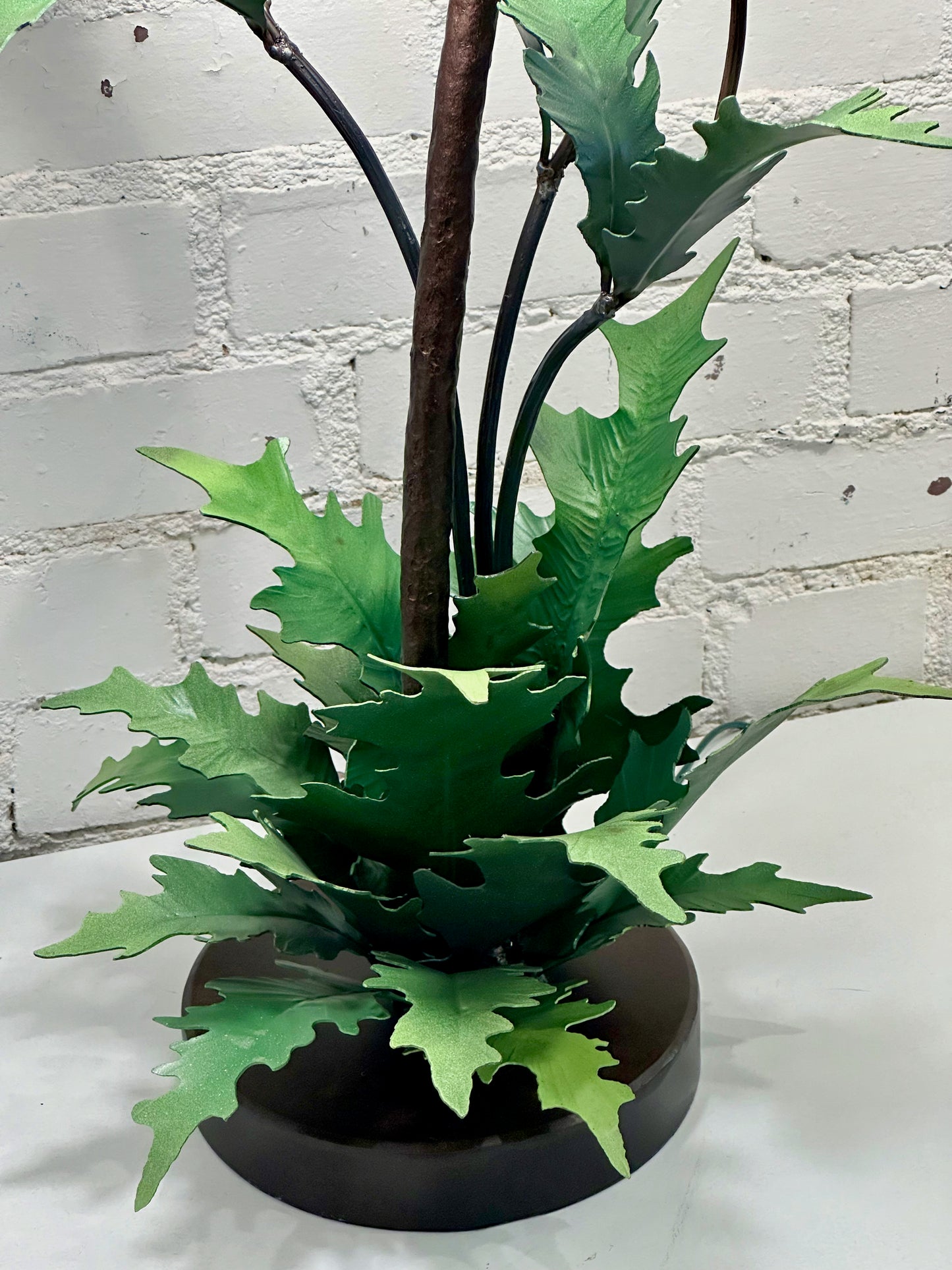 RED THISTLE FIELD STUDY TABLE LAMP WITH BLACK SHADE