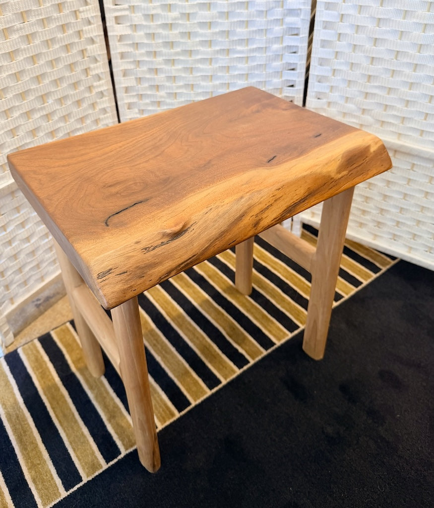 WALNUT BENCH WITH MAPLE LEGS I