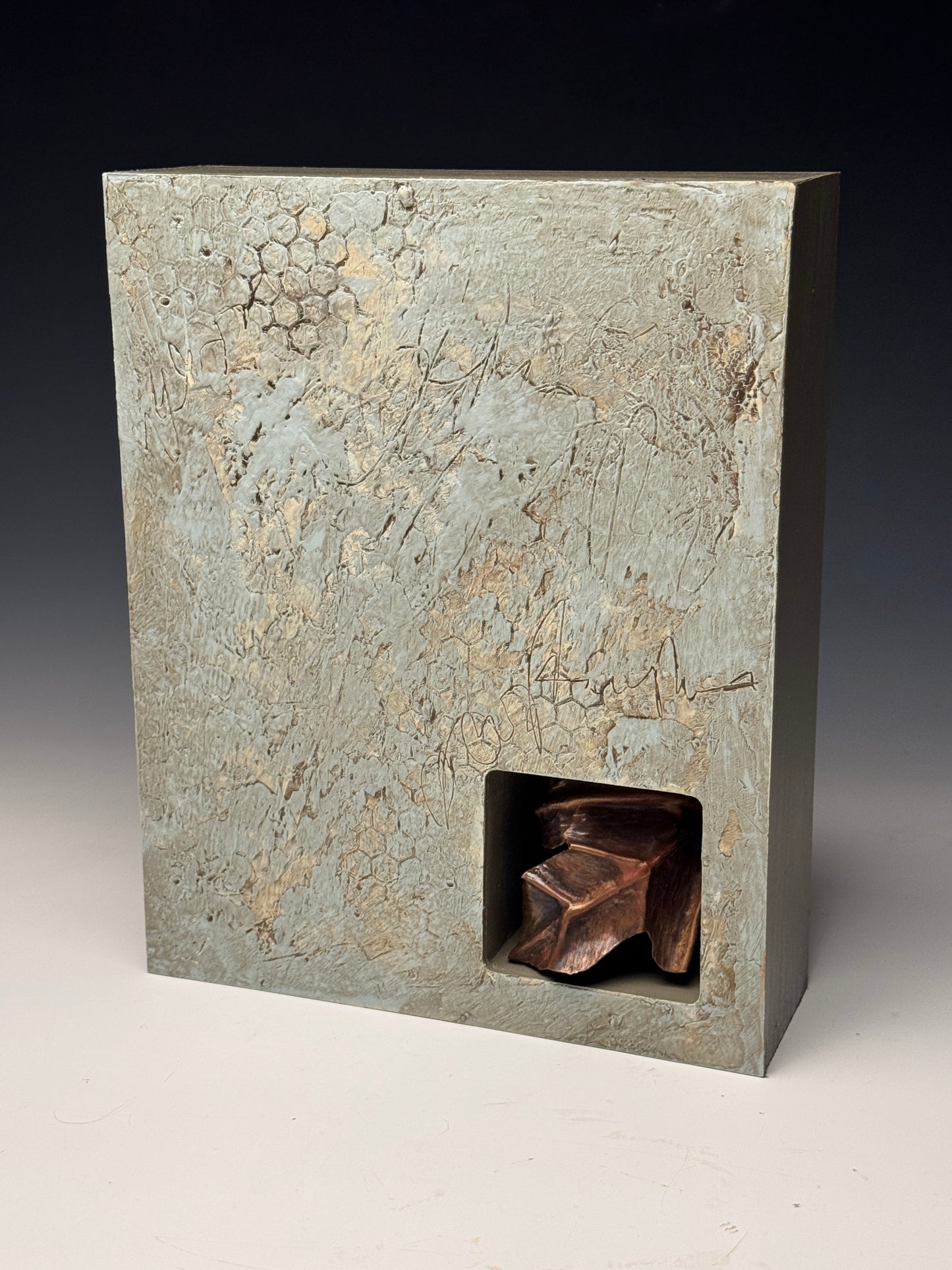 "SMALL RELIQUARY 008" MIXED MEDIA WALL HANGING