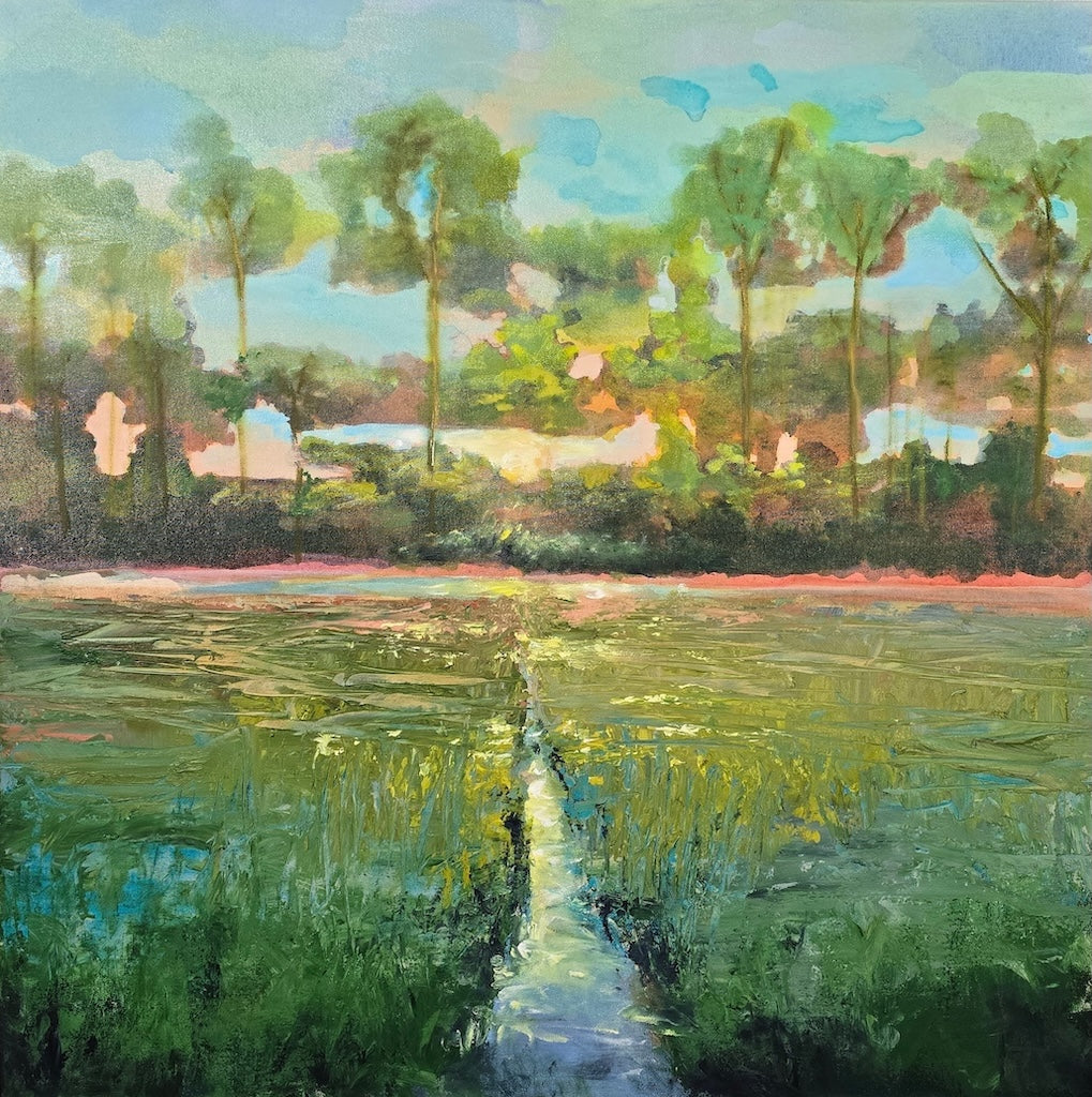 "SOME PLACE SPECIAL" ORIGINAL MIXED MEDIA PAINTING ON CANVAS