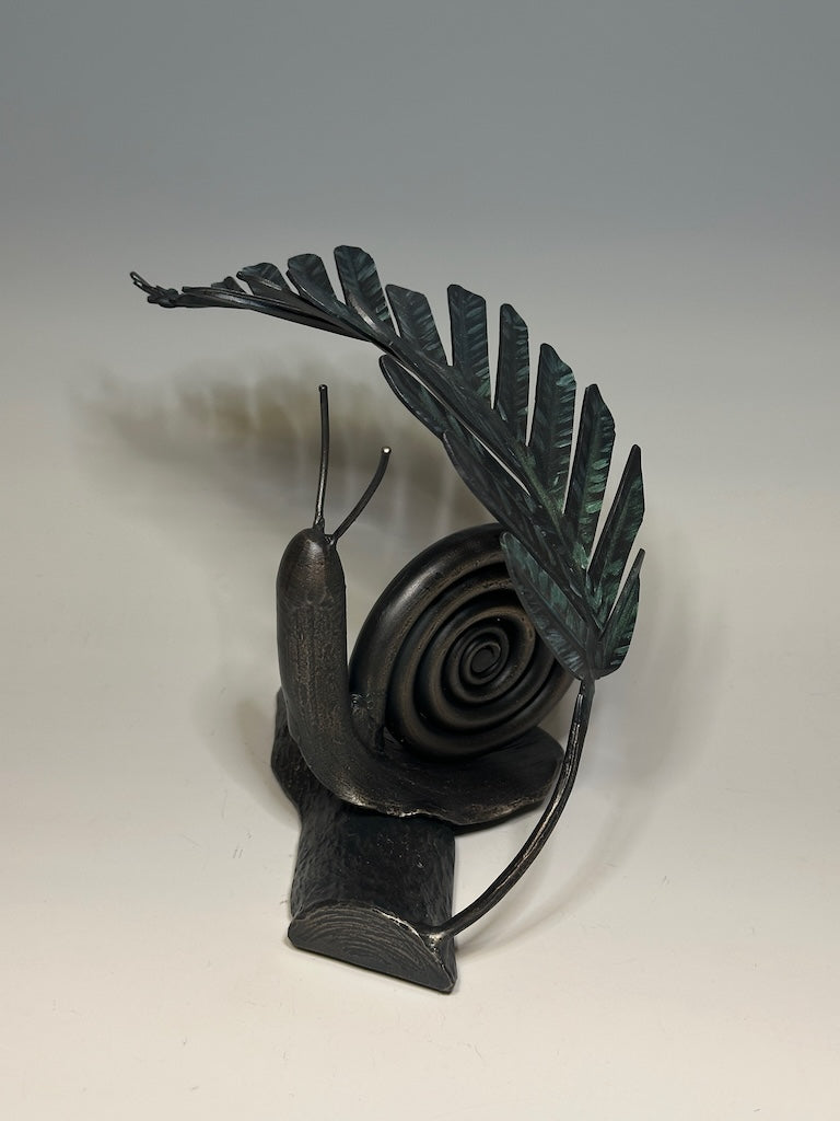 "SNAIL 4" HAND FORGED METAL SCULPTURE