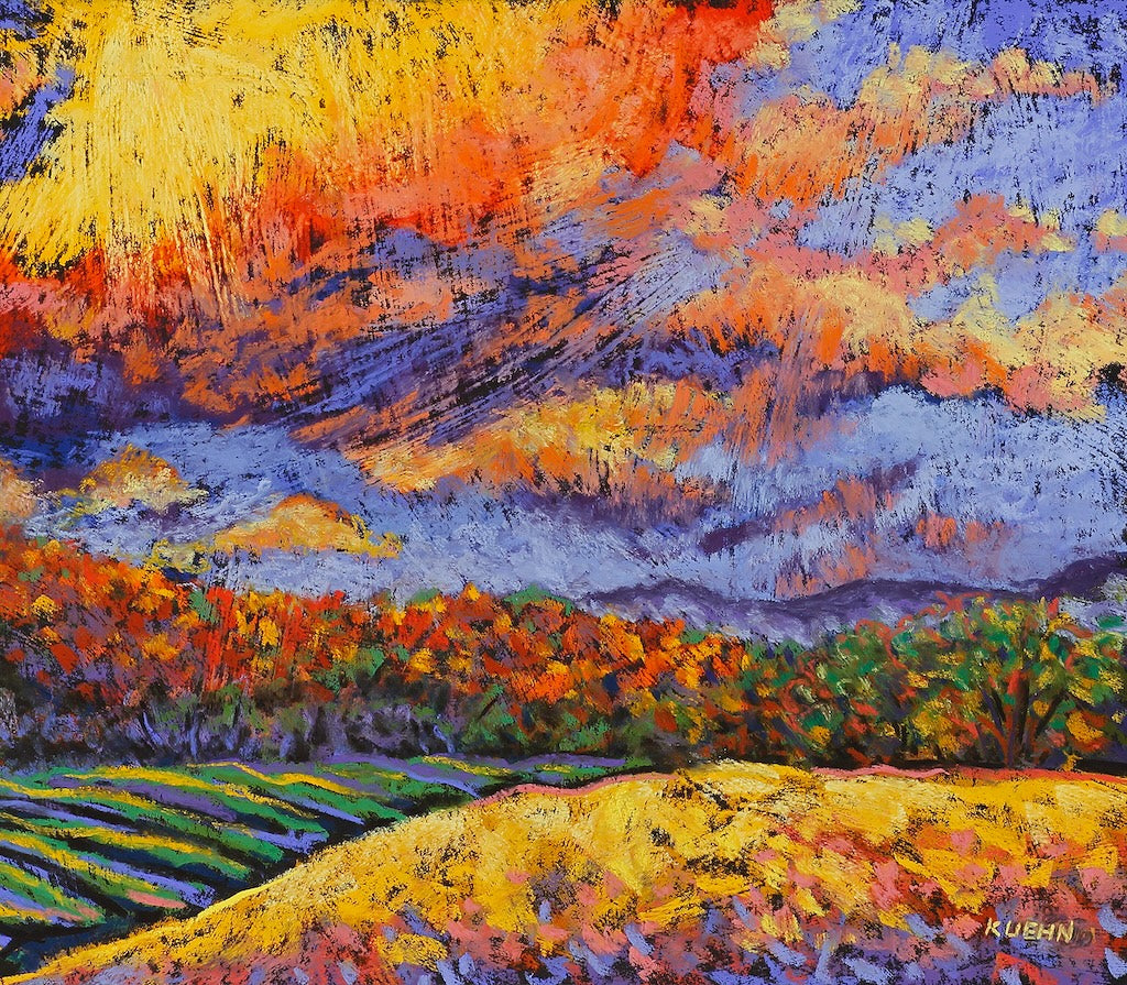 "TANGERINE SUNSET" ORIGINAL PASTEL/FRAMED