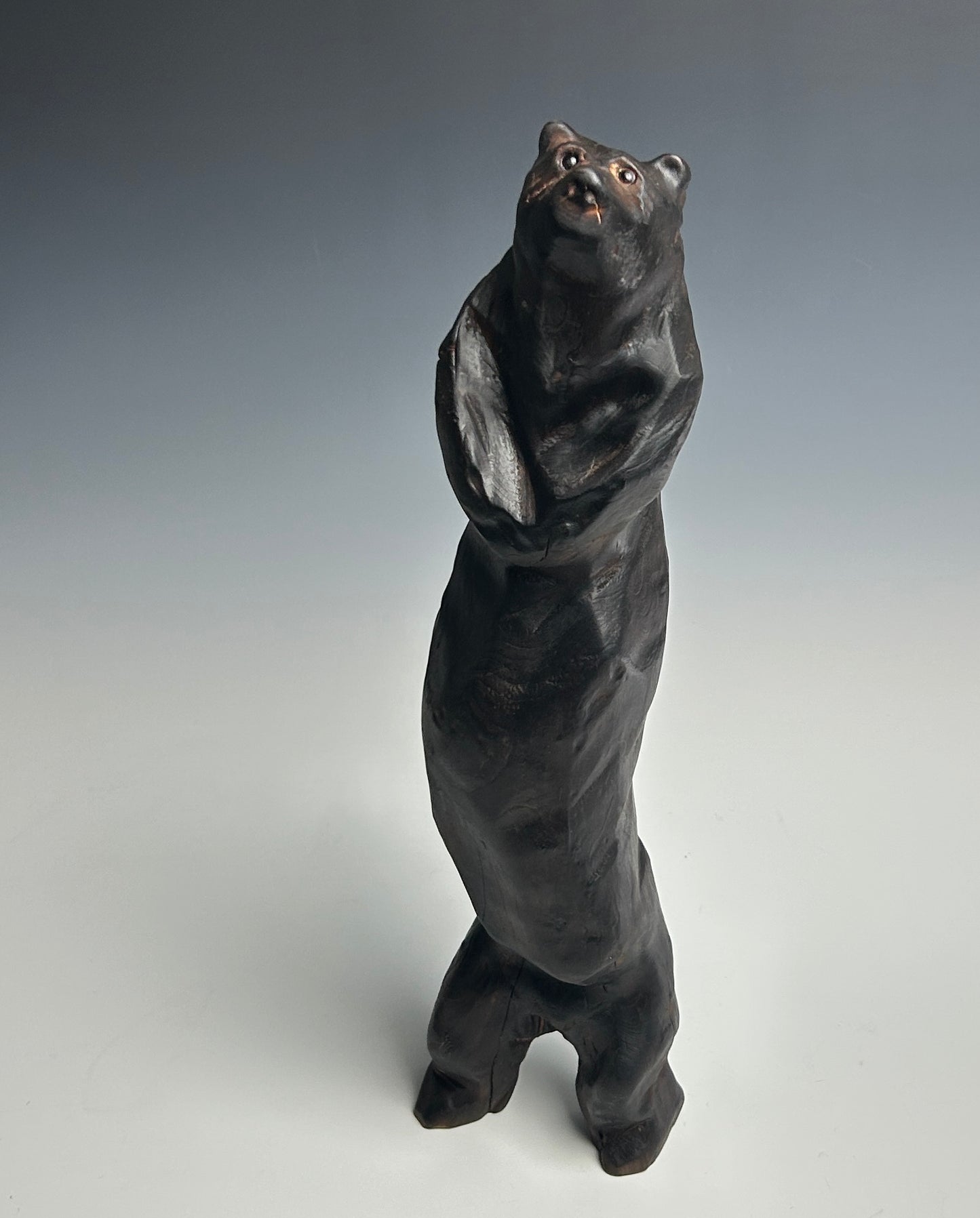 "THE ROMANTIC" BLACK CHERRY CARVED WOOD SCULPTURE