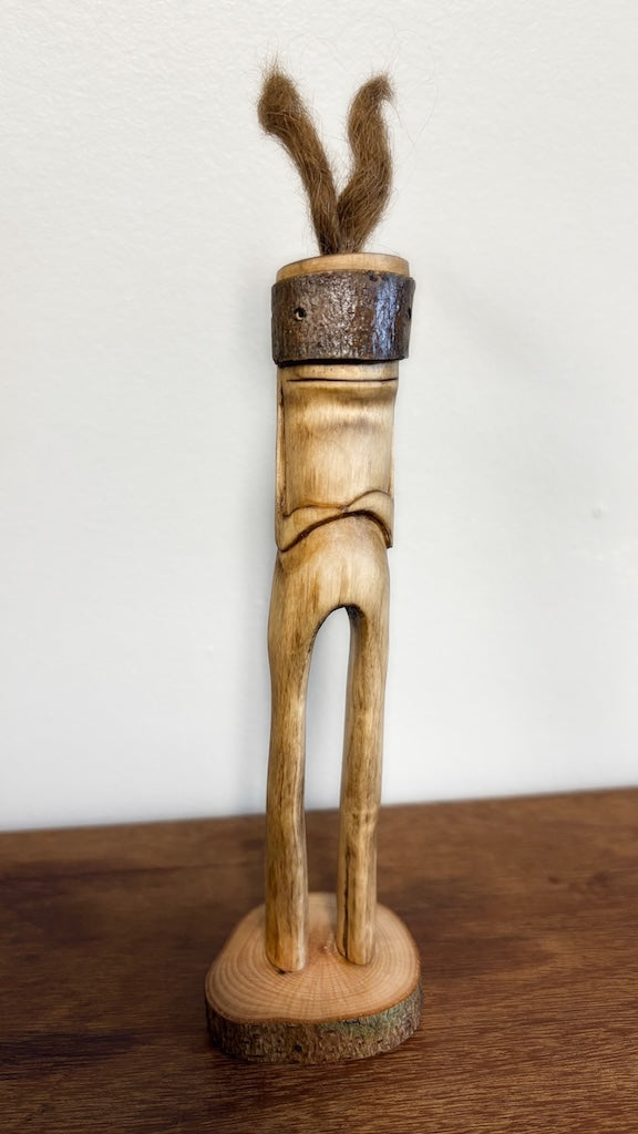 "SECOND CHANCE 30" HAND CARVED WOOD SCULPTURE VG30