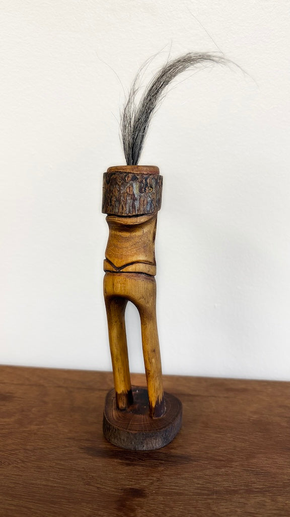 "SECOND CHANCE XVIII" HAND CARVED WOOD SCULPTURE VG18