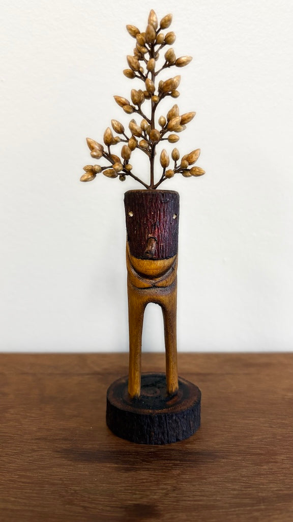 "SECOND CHANCE XIX" HAND CARVED WOOD SCULPTURE VG19