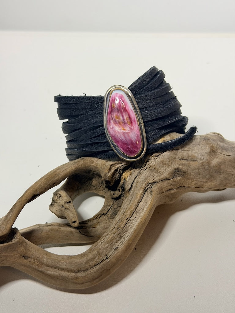 SPINY OYSTER LEATHER BRACELET WK153
