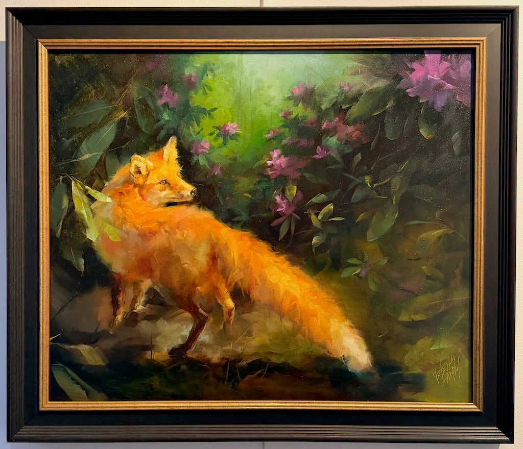 "HIDDEN PATH" ORIGINAL OIL ON LINEN/FRAMED