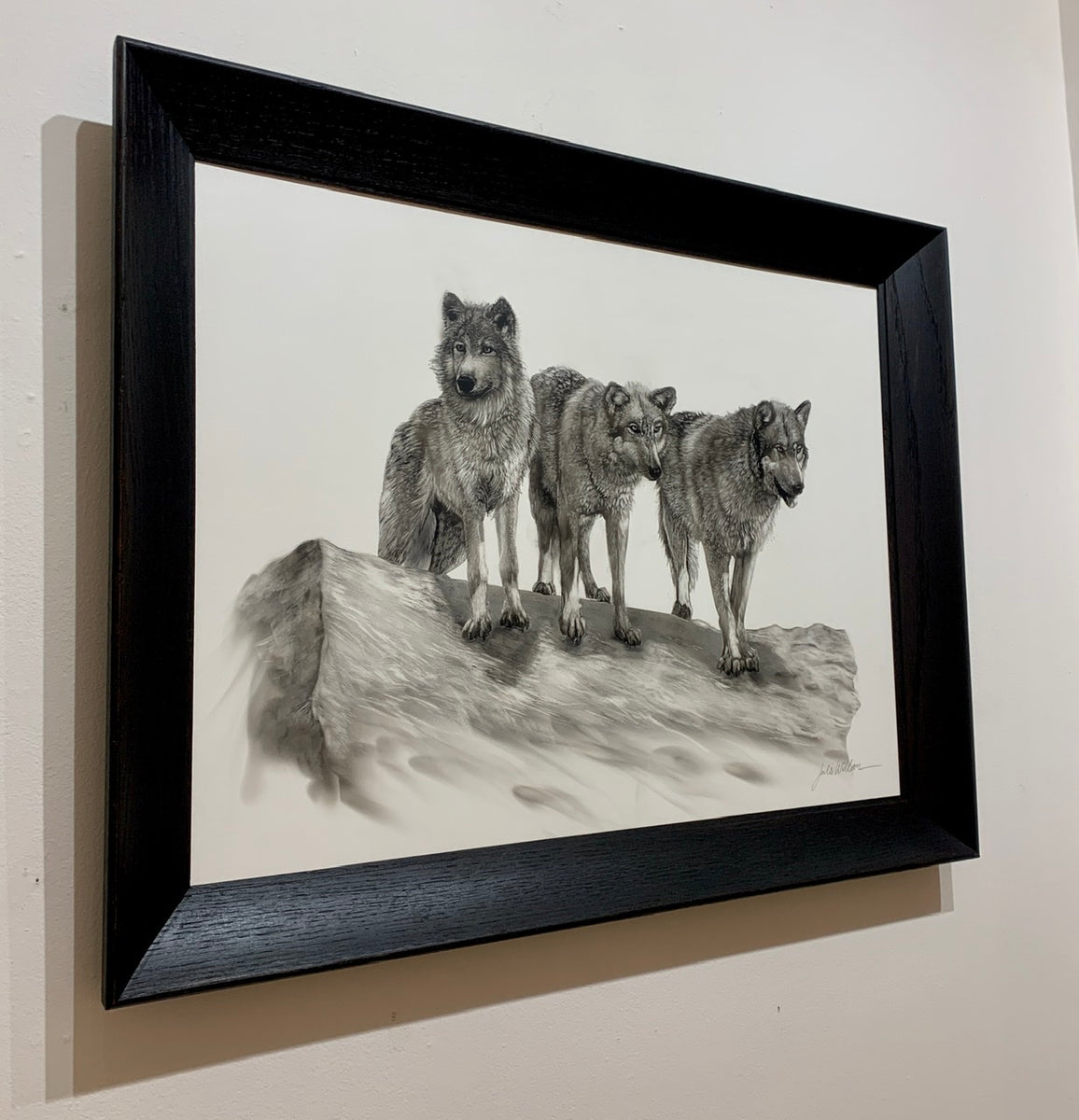 “The Vantage Point” Fumage Drawing on Clay Board Lucy Clark Gallery