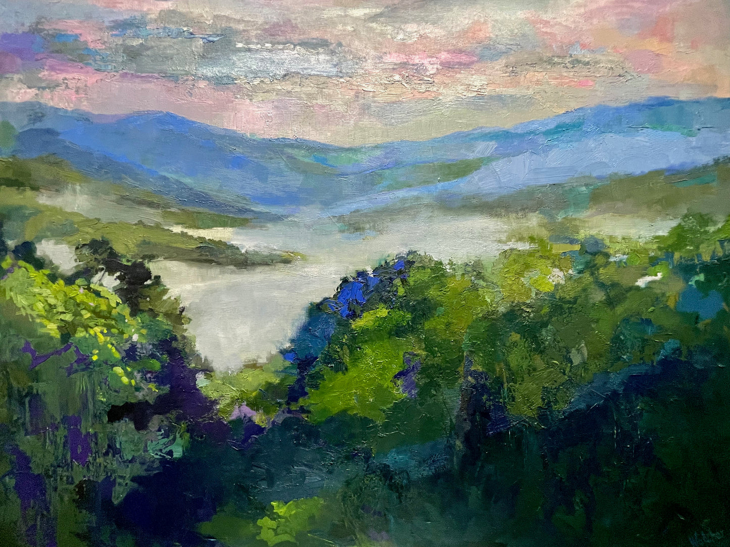 "FOG RISING" Original Oil on Panel